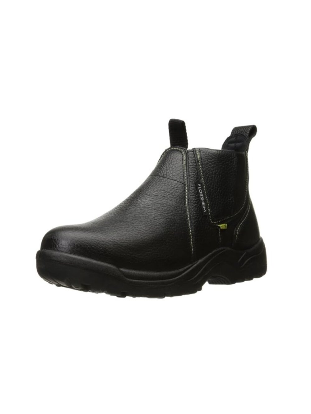 NEW Florsheim Men Work Hercules Steel Toe Slip On Work Boot Black 9.5 EEE BY1784